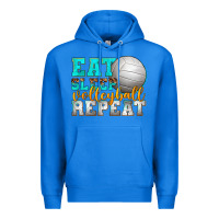 True Royal eat sleep volleyball repeat Premium Hoodie - texasbilliewilder