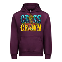 Mauve Wine the cross before the crown Urban Hoodie - texasbilliewilder