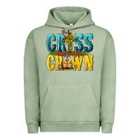 Pigment Oil Green the cross before the crown Urban Hoodie - texasbilliewilder