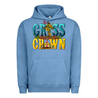 Pigment Pebble Blue the cross before the crown Urban Hoodie - texasbilliewilder