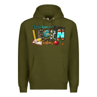 Army Green y'all gonna learn today Premium Hoodie - Zillion Design Studio