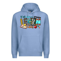Colony Blue y'all gonna learn today Premium Hoodie - Zillion Design Studio
