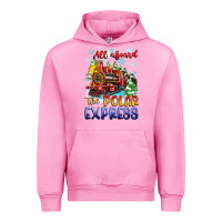 Fuchsia Pink all aboard the polar express Urban Hoodie - Zillion Design Studio