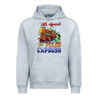 Heather Grey all aboard the polar express Urban Hoodie - Zillion Design Studio