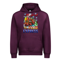 Mauve Wine all aboard the polar express Urban Hoodie - Zillion Design Studio