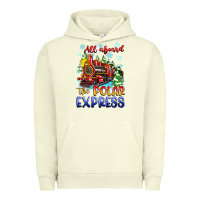 Pigment Pistachio all aboard the polar express Urban Hoodie - Zillion Design Studio