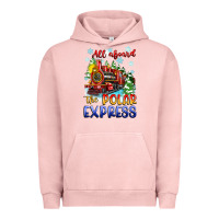 Pigment Salmon all aboard the polar express Urban Hoodie - Zillion Design Studio