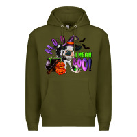 Army Green Moo I Mean Boo Baby Cow Premium Hoodie - RanaPortraitStore