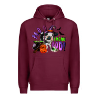 Burgundy Moo I Mean Boo Baby Cow Premium Hoodie - RanaPortraitStore