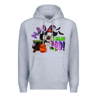 Heather Grey Moo I Mean Boo Baby Cow Premium Hoodie - RanaPortraitStore