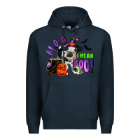 Navy Moo I Mean Boo Baby Cow Premium Hoodie - RanaPortraitStore