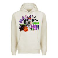 Oatmeal Heather Moo I Mean Boo Baby Cow Premium Hoodie - RanaPortraitStore