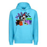 Ocean Blue Moo I Mean Boo Baby Cow Premium Hoodie - RanaPortraitStore