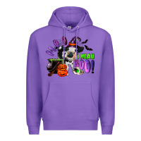 Purple Moo I Mean Boo Baby Cow Premium Hoodie - RanaPortraitStore