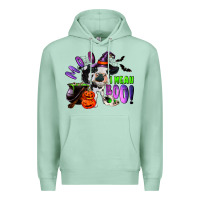 Seafoam Moo I Mean Boo Baby Cow Premium Hoodie - RanaPortraitStore