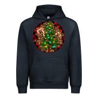 Navy Christmas Tree Urban Hoodie - RanaPortraitStore
