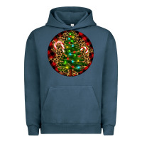 Pigment Midnight Navy Christmas Tree Urban Hoodie - RanaPortraitStore