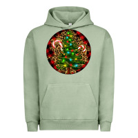 Pigment Oil Green Christmas Tree Urban Hoodie - RanaPortraitStore