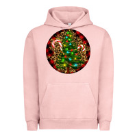 Pigment Salmon Christmas Tree Urban Hoodie - RanaPortraitStore