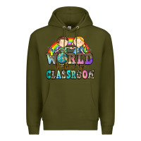 Army Green the future of the world is in my classroom Premium Hoodie - Zillion Design Studio