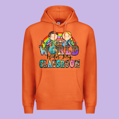 The Future Of The World Is In My Classroom Premium Hoodie Designed By Zillion Design Studio