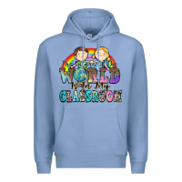 Colony Blue the future of the world is in my classroom Premium Hoodie - Zillion Design Studio