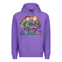 Purple the future of the world is in my classroom Premium Hoodie - Zillion Design Studio