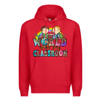 Red the future of the world is in my classroom Premium Hoodie - Zillion Design Studio