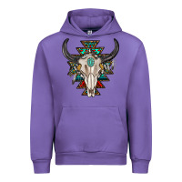 Tulip western aztec bull skull with gemstone Urban Hoodie - texasbilliewilder