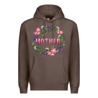 Coffee Mother With Floral Wreath Premium Hoodie - RanaPortraitStore