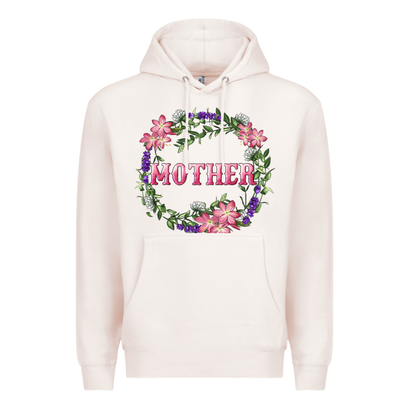 Mother With Floral Wreath Premium Hoodie by RanaPortraitStore | Teevron