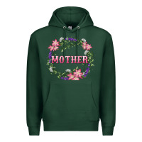 Sports Green Mother With Floral Wreath Premium Hoodie - RanaPortraitStore