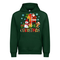 Forest Green 1st christmas santa and snowman Urban Hoodie - Zillion Design Studio