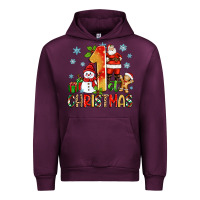 Mauve Wine 1st christmas santa and snowman Urban Hoodie - Zillion Design Studio