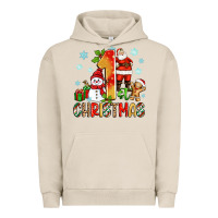 Pigment French Oak 1st christmas santa and snowman Urban Hoodie - Zillion Design Studio
