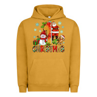 Pigment Peanut Butter 1st christmas santa and snowman Urban Hoodie - Zillion Design Studio