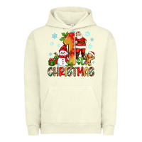 Pigment Pistachio 1st christmas santa and snowman Urban Hoodie - Zillion Design Studio