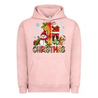 Pigment Salmon 1st christmas santa and snowman Urban Hoodie - Zillion Design Studio