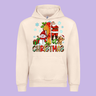 Urban Hoodie 1st christmas santa and snowman