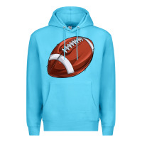 Ocean Blue football Premium Hoodie - texasbilliewilder