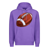 Purple football Premium Hoodie - texasbilliewilder