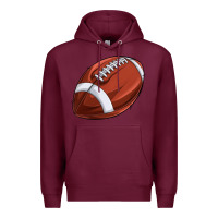 Burgundy football Premium Hoodie - texasbilliewilder