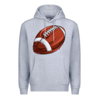 Heather Grey football Premium Hoodie - texasbilliewilder