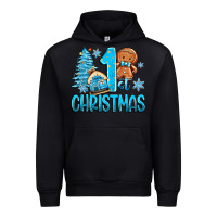 Black 1st christmas gingerbread boy Urban Hoodie - Zillion Design Studio