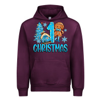 Mauve Wine 1st christmas gingerbread boy Urban Hoodie - Zillion Design Studio