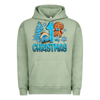 Pigment Oil Green 1st christmas gingerbread boy Urban Hoodie - Zillion Design Studio