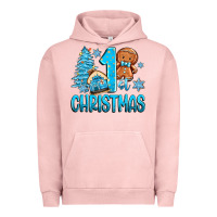 Pigment Salmon 1st christmas gingerbread boy Urban Hoodie - Zillion Design Studio