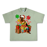 Oil Green christmas german shepherd Urban Heavy Tee - Artiststas