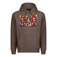 Coffee football gnome with element Premium Hoodie - texasbilliewilder
