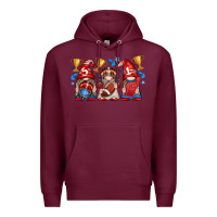 Burgundy football gnome with element Premium Hoodie - texasbilliewilder